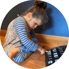 Image of Margot using Touch Chat